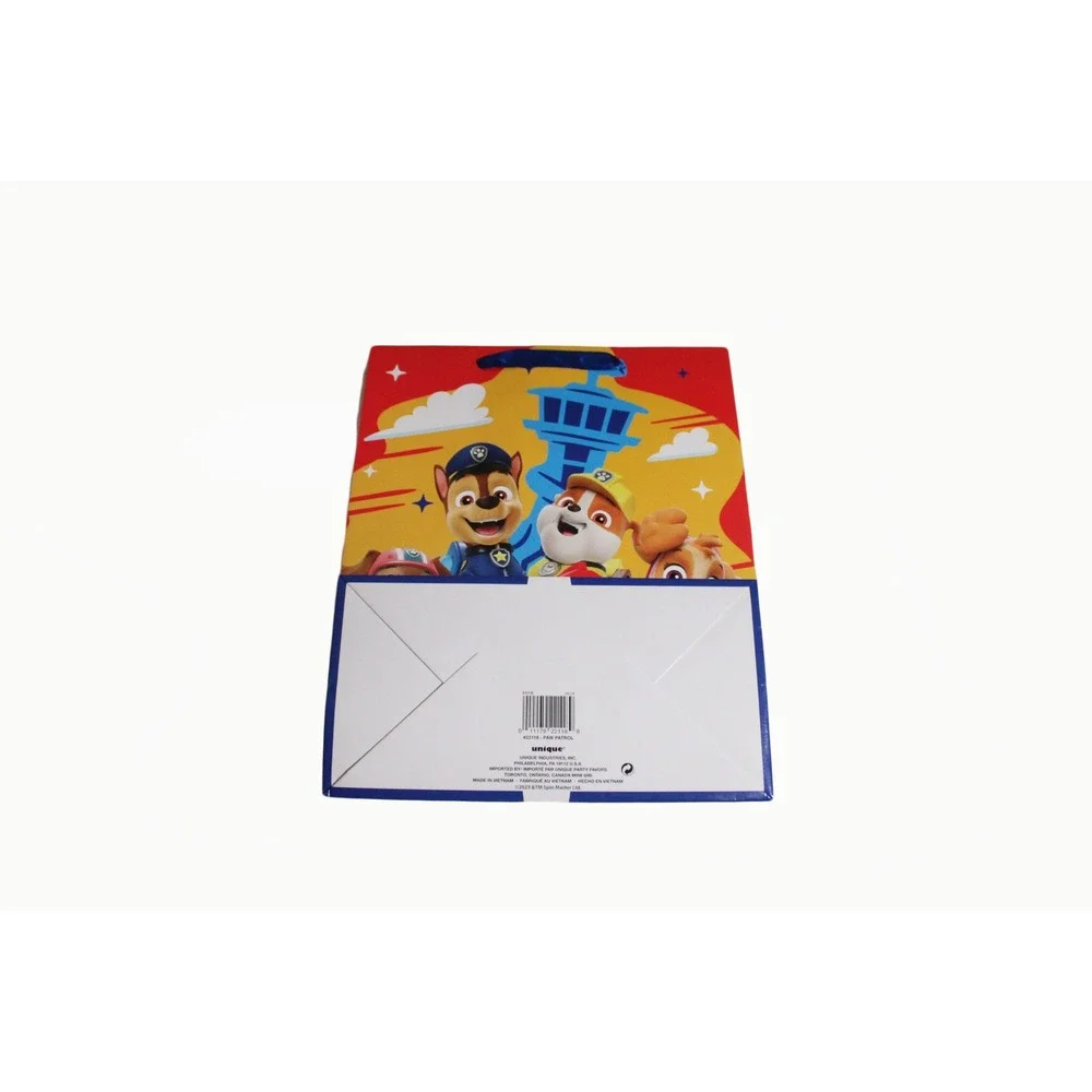 Paw Patrol Large Birthday Gift Bags‎ Blue Ribbon Handles Lot of 2 12.5x10.5